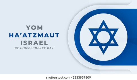 Yom Ha'atzmaut Israel Independence Day Celebration Vector Design Illustration for Background, Poster, Banner, Advertising, Greeting Card