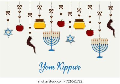 Yom kippur card or background. vector illustration.