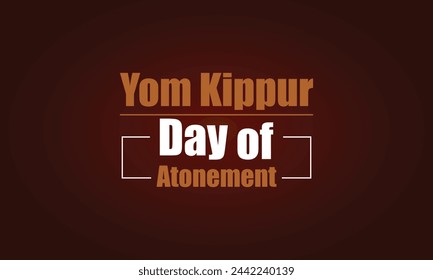 Yom Kippur  Day of Atonement unique text design