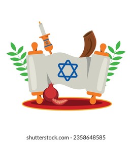 yom kippur illustration vector isolated
