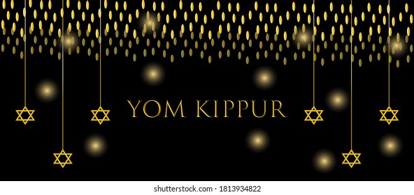 Yom Kippur with Israel Symbol vector illustration Background