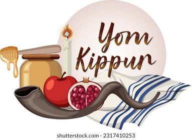 Ilustración del Día Judío de Yom Kippur