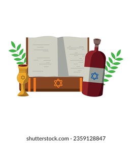 vector de ilustración yom kippur jewish aislado