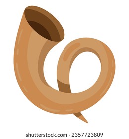 yom kippur shofar horn icon isolated