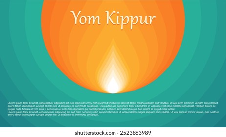 Modelo do Yom Kipur, ilustração vetorial. Projeto decorativo de feriado judaico Adequado para cartão de saudação, cartaz, banner, panfleto. Férias de Israel para o judaísmo.