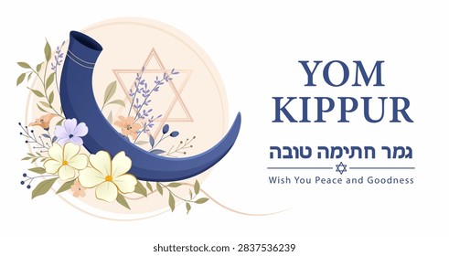 Yom Kippur Template Vector Illustration. Jewish Holiday Decorative Design. Israel Holiday for Judaism religion, day of atonement