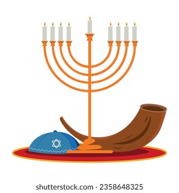 vector de diseño tradicional de yom kippur aislado