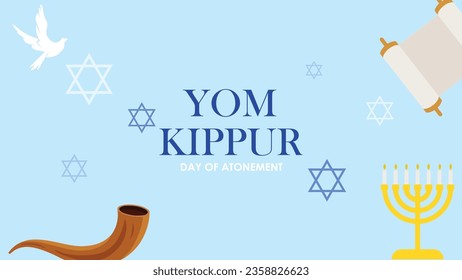 yom kippur vector  design background illustration