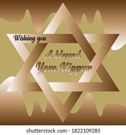 Yom Kippur's  brown greeting card