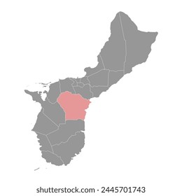 Yona municipality map, administrative division of Guam. Vector illustration.