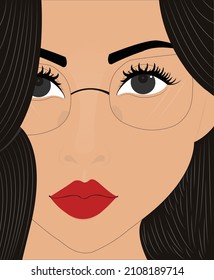 Yong modern women. Beautiful female characters Using Laptops, sitting in a cafe, and going shopping. Vector set