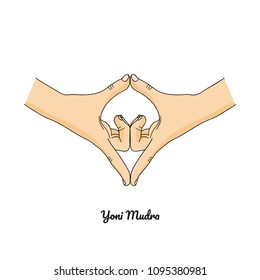 Yoni Mudra / Gesture of the Source. Vector.