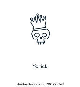 Yorick concept line icon. Linear Yorick concept outline symbol design. This simple element illustration can be used for web and mobile UI/UX.