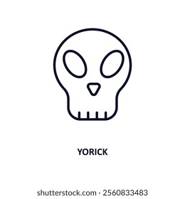 yorick outline icon.  Thin line icon from education collection. Editable vector isolated on white background