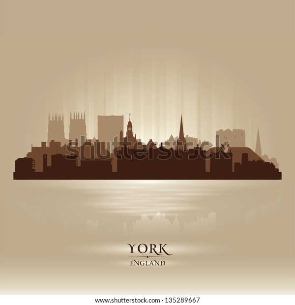 York England City Skyline Silhouette Vector Stock Vector (royalty Free 