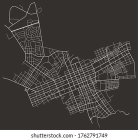 York, Pennsylvania, United States–urban city map, transport road network with downtown urban core and suburbs 