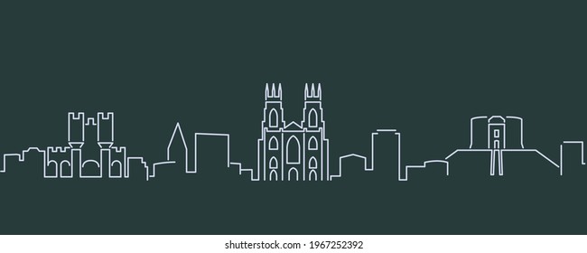 York Single Line Skyline Profile