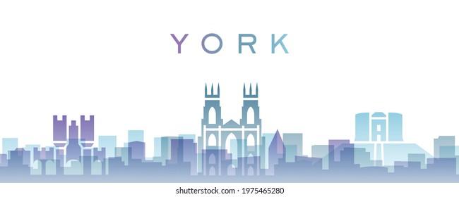 York Transparent Layers Gradient Landmarks Skyline