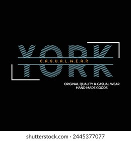 York typography design and illustration vector for t shirt design