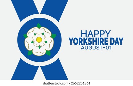 Yorkshire Day celebration background, England holiday concept, use for banner, poster, card, and social media design