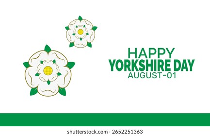 Yorkshire Day celebration background, England holiday concept, use for banner, poster, card, and social media design