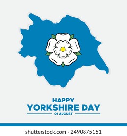 Yorkshire Day held on 01 August, editable Yorkshire Day template, Yorkshire Day stock illustration, eps file. 