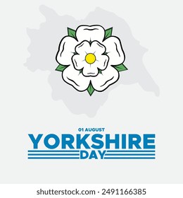 Yorkshire Day held on 01 August, editable Yorkshire Day template, Yorkshire Day stock illustration, eps file. 