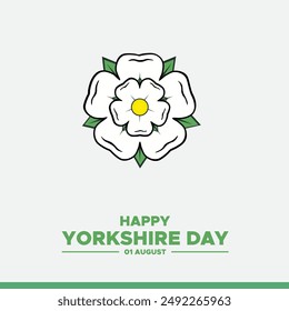 Yorkshire Day statt am 01. August, bearbeitbare Yorkshire Day Vorlage, Yorkshire Day Stock Illustration, EPS-Datei. 