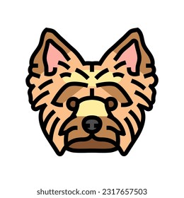 yorkshire terrier dog puppy pet color icon vector. yorkshire terrier dog puppy pet sign. isolated symbol illustration