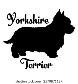 Yorkshire Terrier dog silhouette, dog breeds, logo, vector, silhouette,  animal, illustration, icon, sign, design, black, symbol, pet, love
