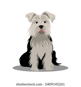 A Yorkshire Terrier dog. Vector illustration on a white 