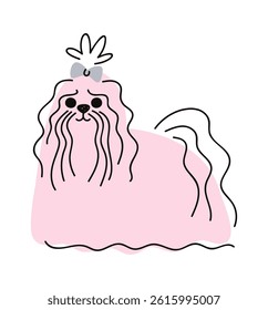 Yorkshire terrier hand drawn dog
