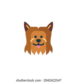 Yorkshire Terrier Icon Isolated On White Background