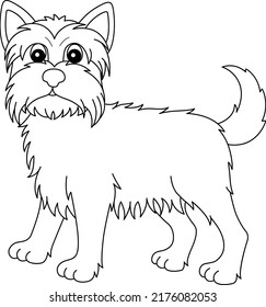 Yorkshire Terrier Isolated Coloring Page for Kids