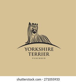 Yorkshire terrier symbol - vector illustration
