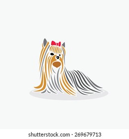 Yorkshire terrier - vector illustration