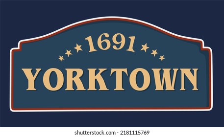 Yorktown Virginia with blue background  svg