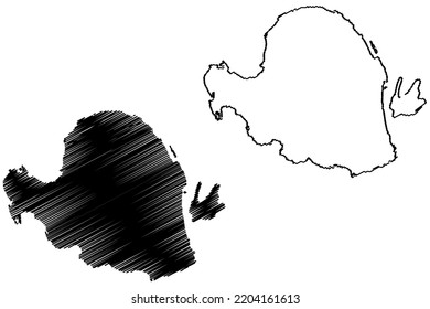 Yoronjima island (Japan, East Asia, Japanese archipelago, Amami Islands) map vector illustration, scribble sketch Yoron map