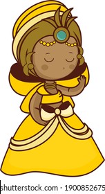 Yoruba goddess Oshun (Oxum in Latin America). African deity, orisha, South West Nigerian religion. Embodies love, femininity, purity, fertility