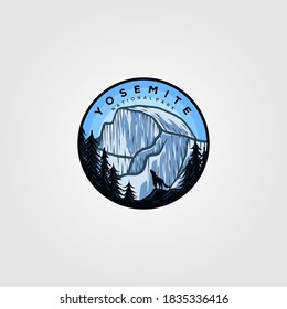 yosemite logo badge vintage illustration design