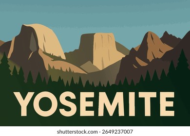 Yosemite National Park’s iconic skyline showcases the towering granite cliffs of El Capitan and Half Dome, offering breathtaking views of the rugged wilderness.