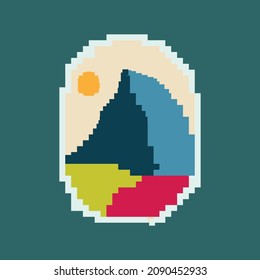 Yosemite National Park in 8 bit Style design