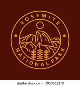 yosemite national park badge illustration