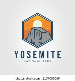 Yosemite National Park Badge Logo Vector Illustration Design