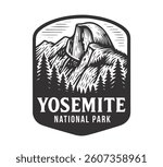 yosemite national park vector illustration