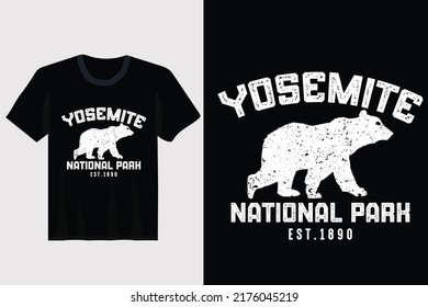 Yosemite national park vector t-shirt design, 