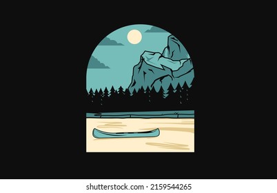 Yosemite National Park Vintage Badge Illustration