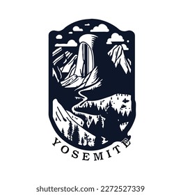 Yosemite National Park Vintage outdoor Logo Design suitable for tshirt design,mug,tumble or other purpose