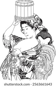 Yoshitoshi Tsukioka's ukiyo-e Kokin Himekan'' is a work that depicts images of women from the Edo period, and focuses on the beauty and spirituality of women, especially noble and elegant women like p