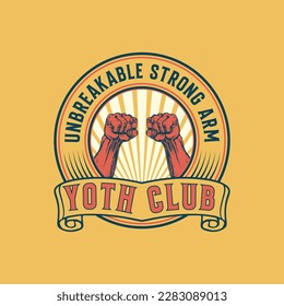 Yoth Club Vintage Badge Logo Design Template